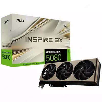 Видеокарта MSI GeForce RTX 5080 INSPIRE 3X OC 16GB