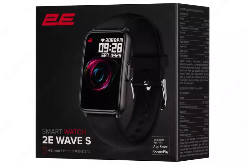 Смарт-часы 2E Wave S 46 mm Black