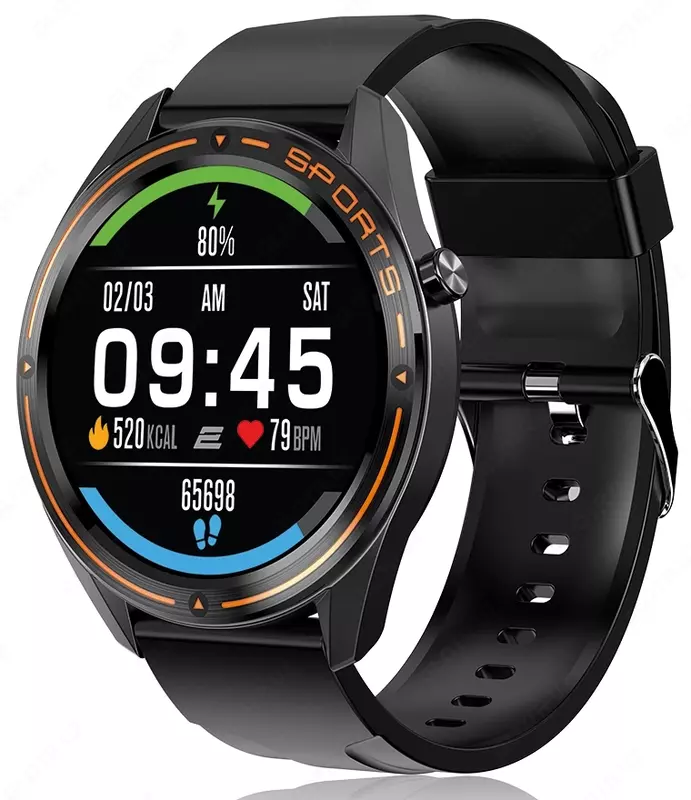 Смарт-часы 2E Motion GT 46 mm Black-Orange