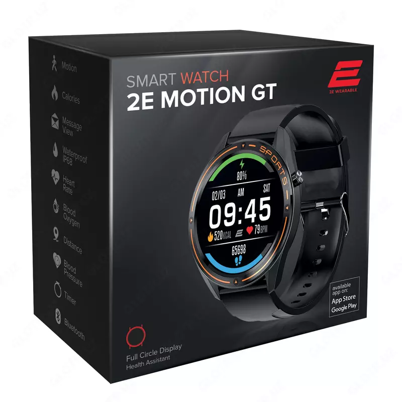 Смарт-часы 2E Motion GT 46 mm Black-Orange