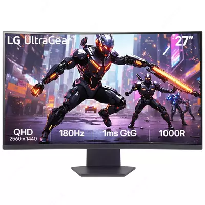 Монитор LG | UltraGear | 27GS60QC-B | Curved | 180Hz | 27"