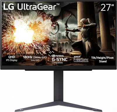 Монитор LG | UltraGear | 27GS75Q-B | Flat | 200Hz | 27"