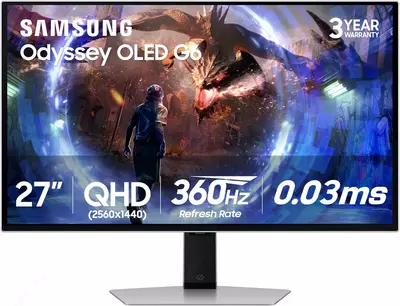 Монитор Samsung | Odyssey G6 | LS27DG602SMXZN | Flat | 360Hz | 27"