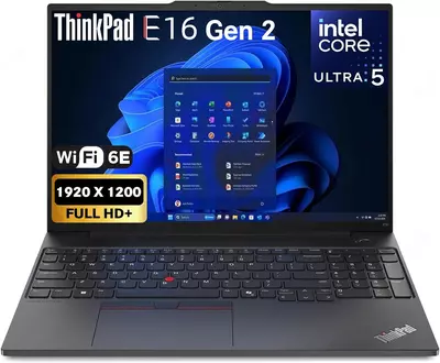 Ноутбук LENOVO THINKPAD E16 GEN2 CORE ULTRA 5-125U 16GB DDR5 512GB 16 FHD IPS BACKLIT FPR BLACK