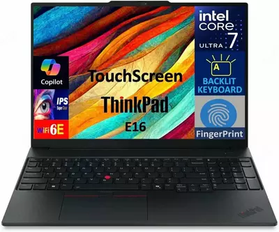 Ноутбук LENOVO THINKPAD E16 GEN2 CORE ULTRA 7-155H 16GB DDR5 512GB 16 WUXGA IPS BACKLIT FPR BLACK