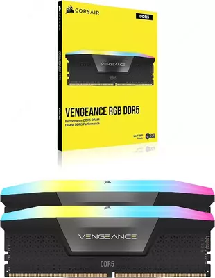  Оперативная память CORSAIR VENGEANCE RGB DDR5 RAM 32GB (2x16GB) 6000MHz - 
