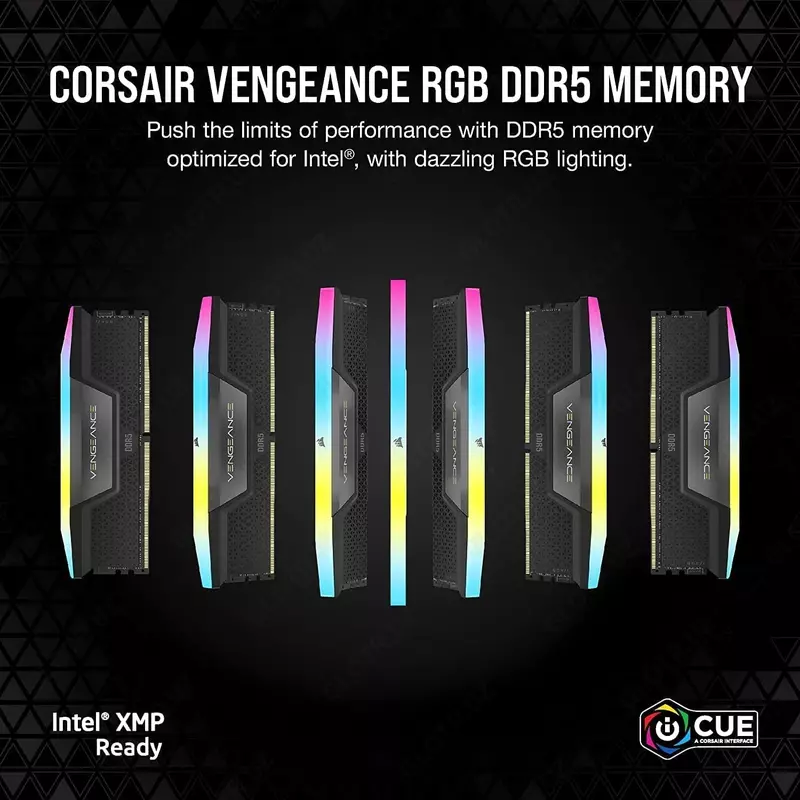  Оперативная память CORSAIR VENGEANCE RGB DDR5 RAM 32GB (2x16GB) 6000MHz Только в розницу