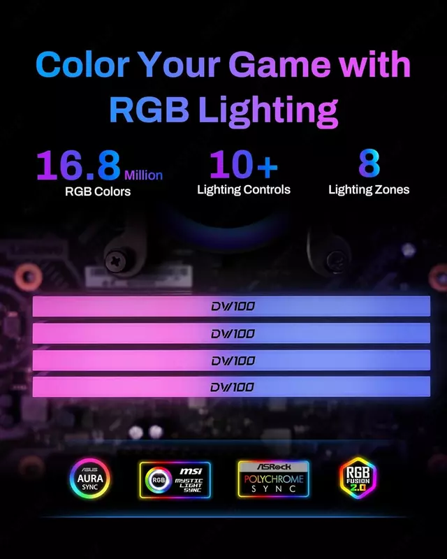   Оперативная память Biwin Black Opal DW100 DDR5 RGB RAM 64GB (32GBx2) 6000MHz