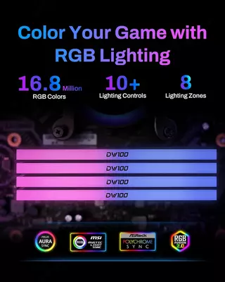 Biwin Black Opal DW100 DDR5 RGB RAM 64GB (32GBx2) 6000MHz operativ xotirasi