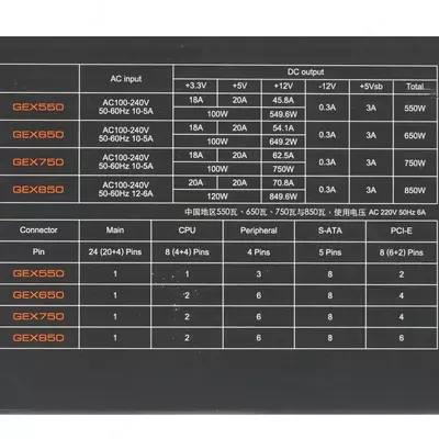  COUGAR GEX 650W quvvat manbai Mytech.uz