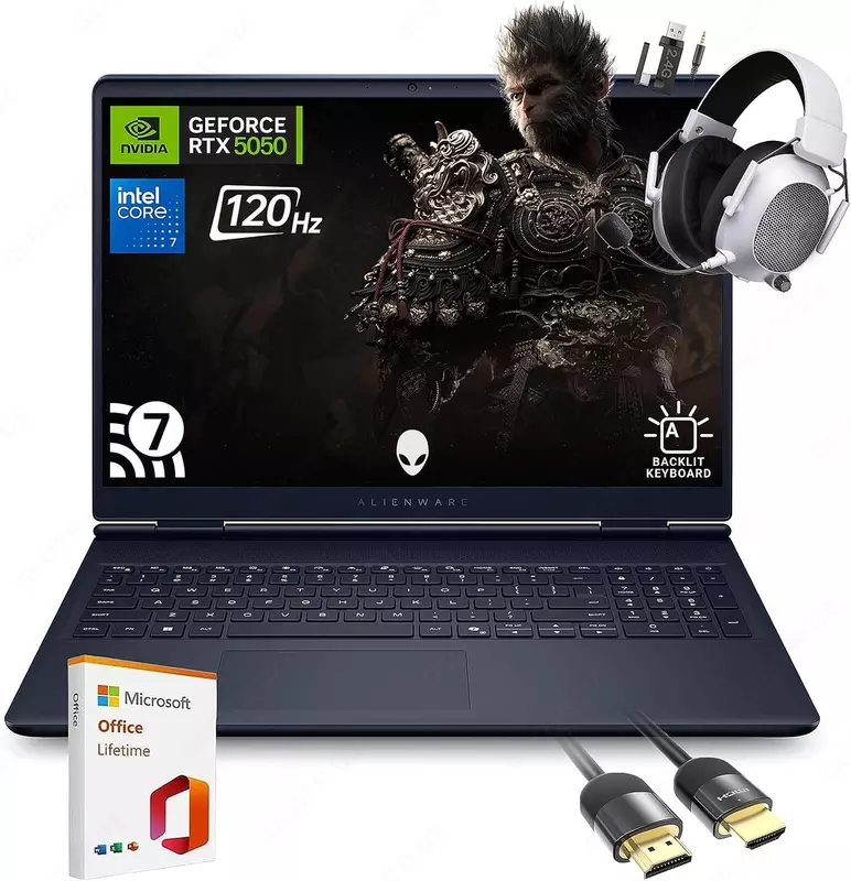 Ноутбук DELL ALIENWARE AC16250 16 AURORA CORE 7-240H 16GB 1TB SSD 8GB RTX5050 16" WQXGA 2.5K RGB BACKLIT W11