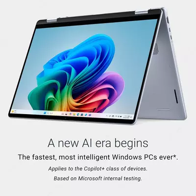 Noutbuk DELL 16 PLUS 2-IN-1 DB06250 ULTRA 7-256V 16GB LPDDR5X 1TB SSD 16.0" FHD 2K TOUCHSCREEN BACKLIT FPR W11 ICE BLUE