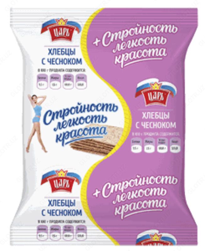 Хлебцы с чесноком 90гр (к-35) (20)