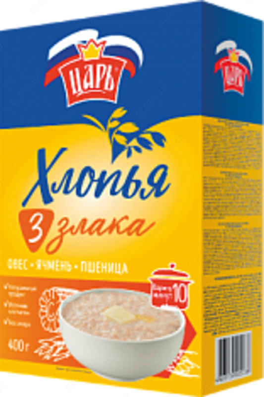 Хлопья из 3-х Злаков 400гр (к-16)