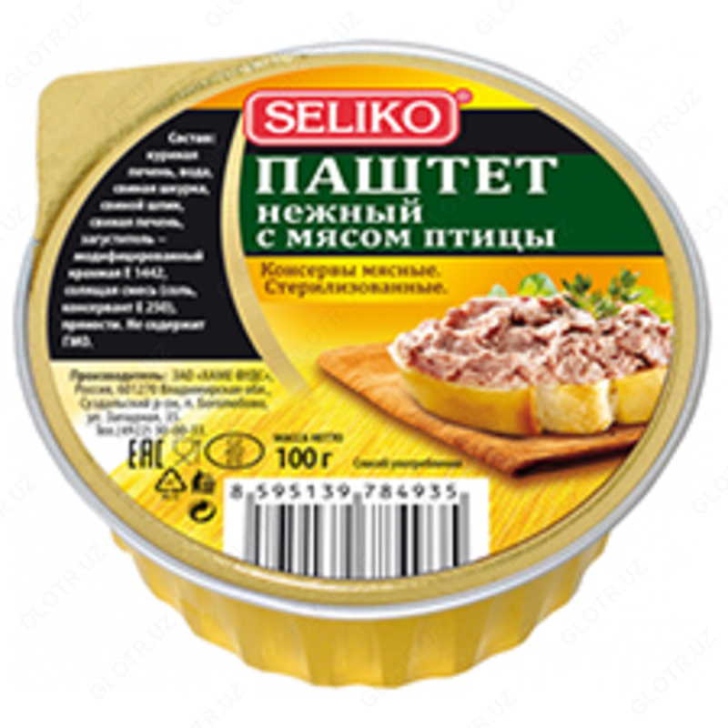 Паштет нежный с мясом птицы 100  г