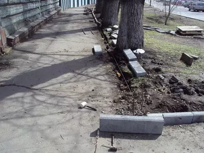 Демонтаж бордюров с вывозом