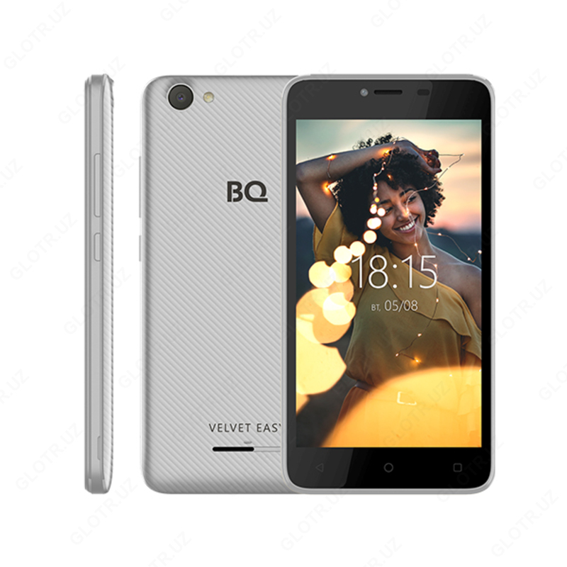   Смартфон BQ 5000G Velvet Easy Purple  Rose Gold  Silver