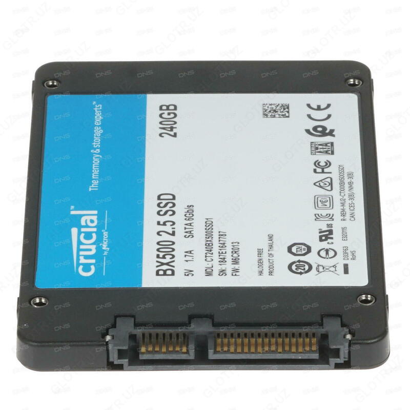 Жесткий накопитель SSD Crucial 240GB BX500 SATA III 2 5