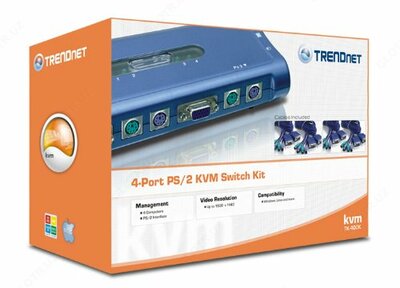 TRENDnet 4-Port PS2 KVM Switch and Cable Kit