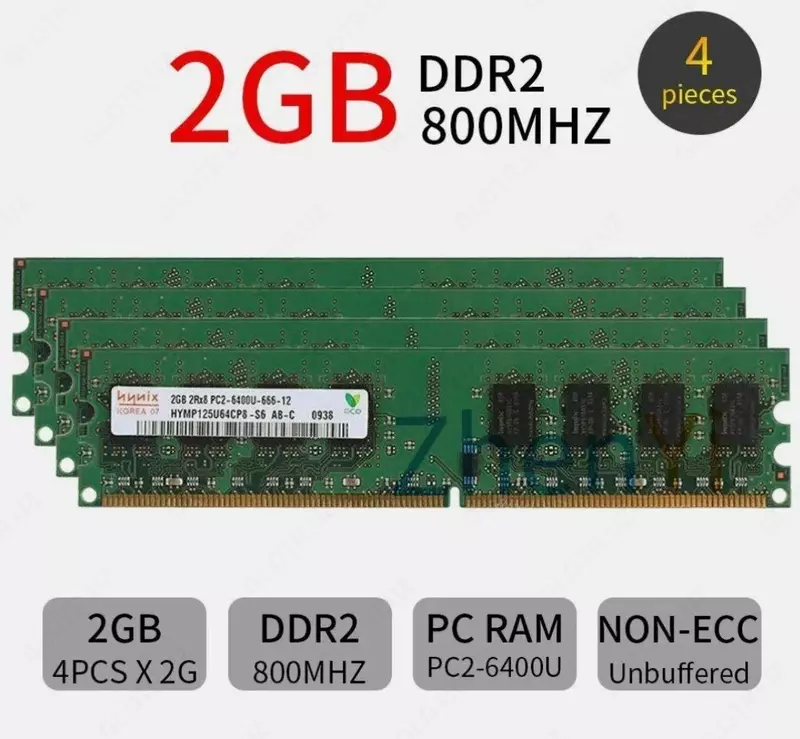 2GB. DDR2. 800. MJM