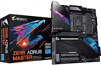 Материнская плата GIGABYTE Z690 AO MAS Мат. плата GIGABYTE Z690 AORUS MASTER (RTL) LGA1700 <Z690> 3xPCI-E+DP 10GbLAN+WiFi SATA RAID E-ATX 4DDR5 Socket LGA1700 ✔Intel Z690 ✔3 слота 16x PCI-E ✔DisplayPo