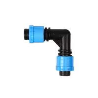 Угольник для капельной ленты с зажимной гайкой