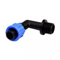 Угольник-адаптер для капельной ленты с зажимной гайкой