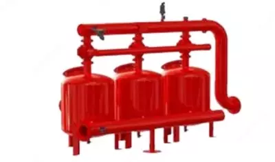 Фильтр песчано-гравийный с металлической обвязкой