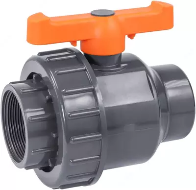 PVX ichki tishli kran (kulrang)