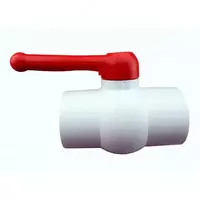  ПВХ шаровой кран с внутренней резьбой (белый)  110 мм - 