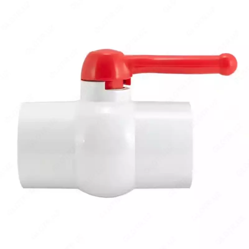   ПВХ шаровой кран с внутренней резьбой (белый)  110 мм