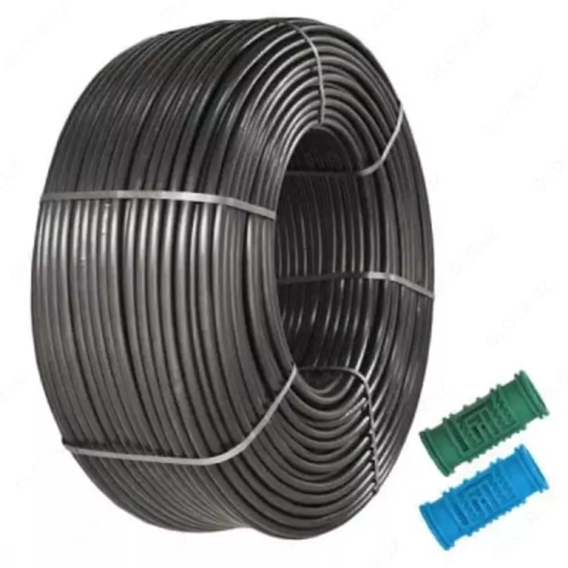  Капельная трубка с круглым эммитером 40 мил Только в розницу