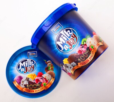 Круглая ёмкость для Мороженого - 1000 мл с крышкой Оптом и розница