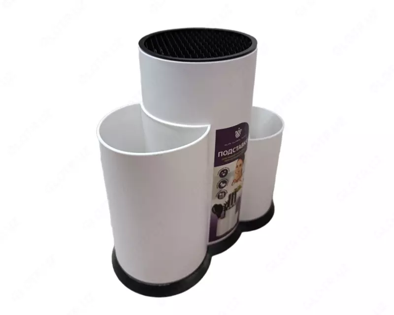 Подставка для вилок и ложек белая - Elite Global Plast