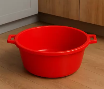 Таз круглый с ручками красный Elite Global Plast