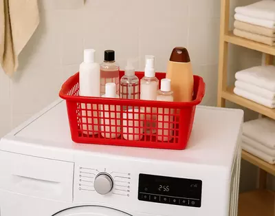 Корзина большая красная Elite Global Plast