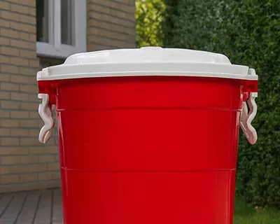 Qizil axlat qutisi (85 l) Elite Global Plast