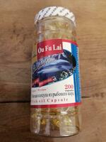 РЫБИЙ ЖИР МАРКИ ФУКАНЬ 200 КАПСУЛ (ВИТАМИН Е  ЖЕЛАТИН  ГЛИЦЕРИН) купить в Ташкенте.