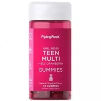  Витамины для девушек Piping Rock Teen Girl Multi + B-12 Cranberry (72 жевательных мармеладок) купить в Ташкенте - 