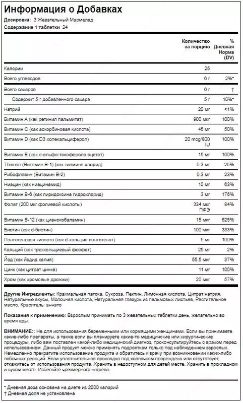   Витамины для девушек Piping Rock Teen Girl Multi + B-12 Cranberry (72 жевательных мармеладок) купить в Ташкенте