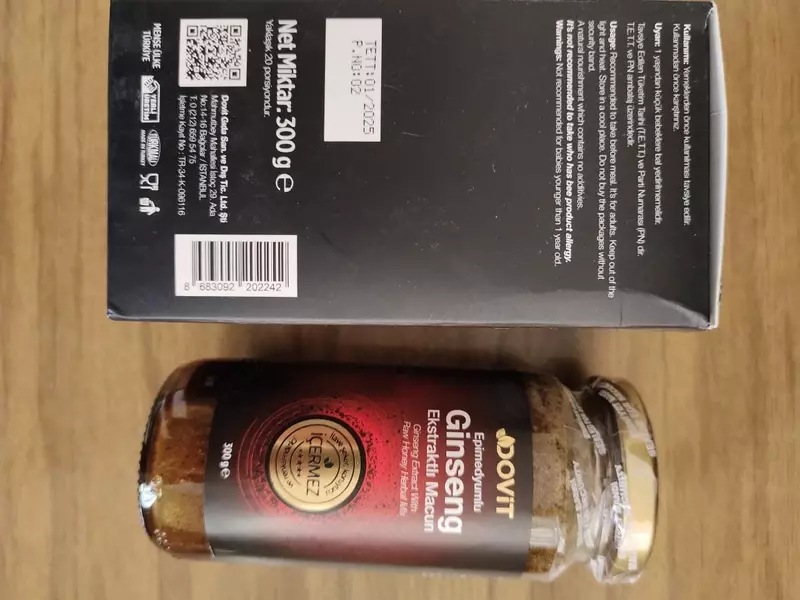  Экстракт Женьшеня Макун Dovit Epimedyumlu Ginseng Ekstraktlı Macun (300 г) купить в Ташкенте Тибет лавка