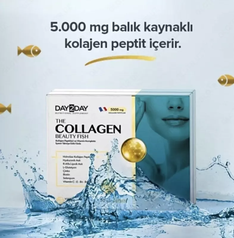  Коллаген рыбный Collagen Day2Day beauty fish (30 саше) купить в Ташкенте - 