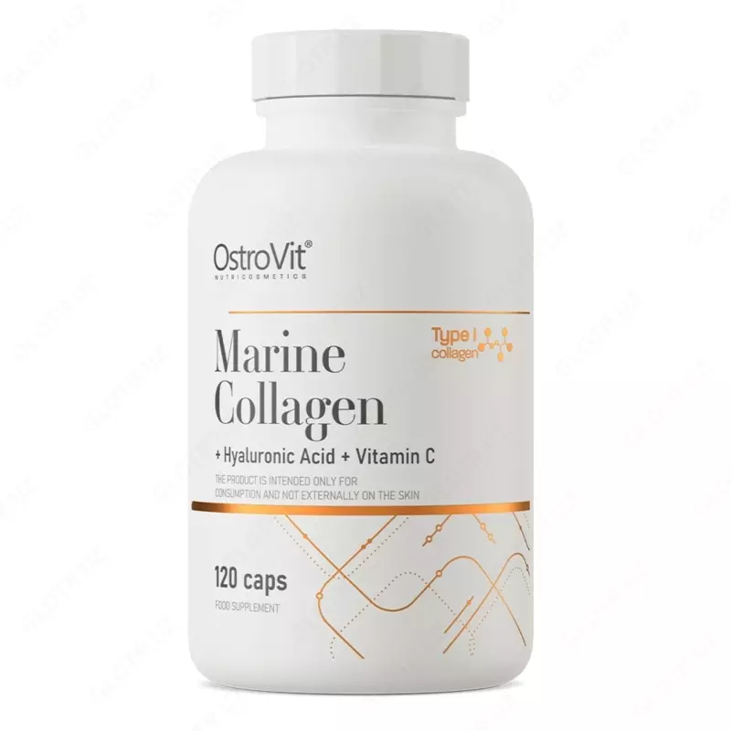  Marine Collagen with Hyaluronic Acid and Vitamin C - это пищевая добавка в капсулах  содержащая коллаген морской рыбы  гиалуроновую кислоту и витамин С - 