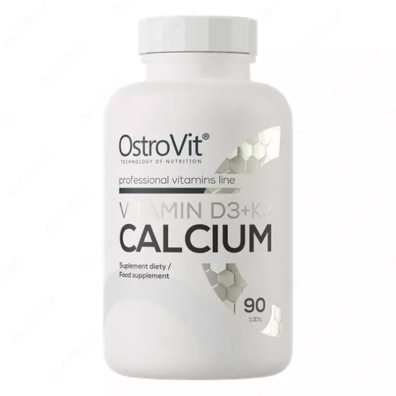 OstroVit Витамин D3 + K2 + Calcium (Кальций) 90 таблеток способствует поддержанию здоровья костей и зубов  правильной работе мышц  поддерживает нормальное функционирование иммунной системы