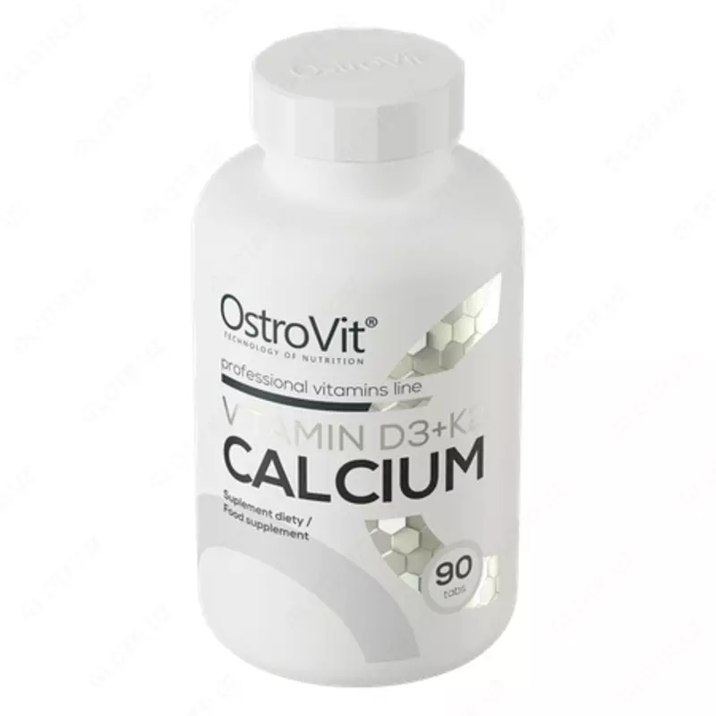  OstroVit Витамин D3 + K2 + Calcium (Кальций) 90 таблеток способствует поддержанию здоровья костей и зубов  правильной работе мышц  поддерживает нормальное функционирование иммунной системы - 