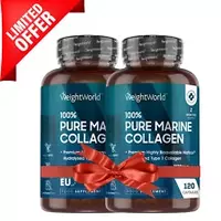 Капсулы чистого морского коллагена Weightworld Pure Marine Collagen hомогает при появлении признаков старения