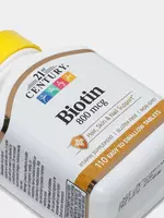  Для нормального метаболизма углеводов  белков и жиров необходим 21st Century Биотин  800 мкг  110 таблеток Тибет лавка