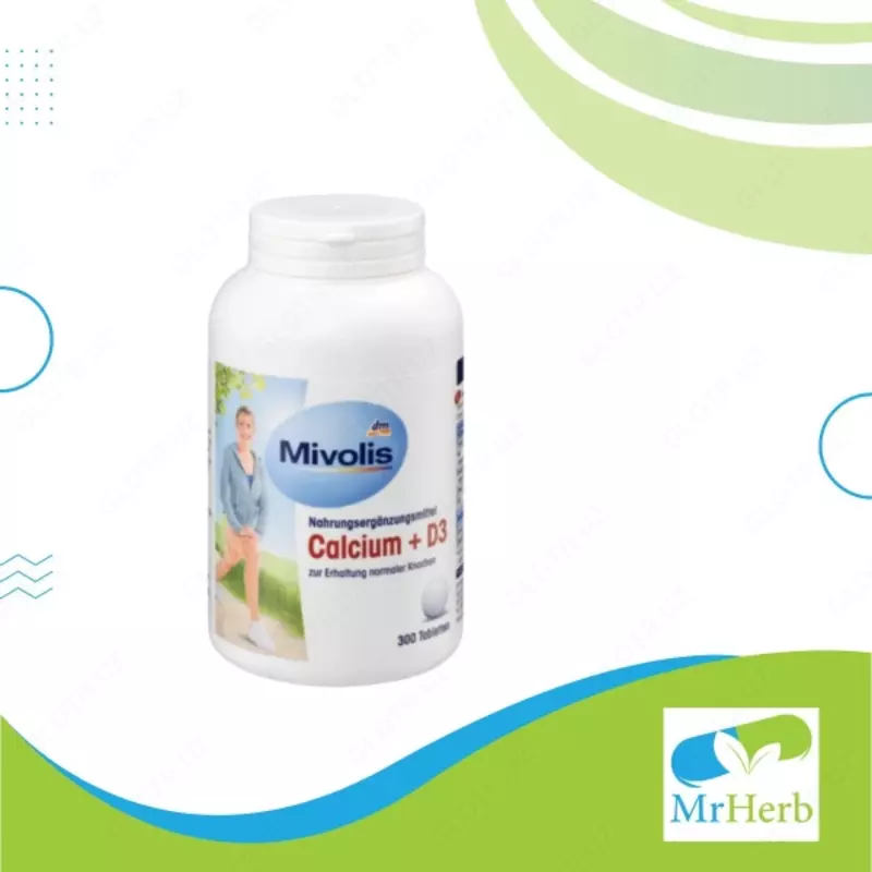  БАД Mivolis Calcium+D3  300 шт укрепляет кости и предотвращает остеопороз Chakana savdo