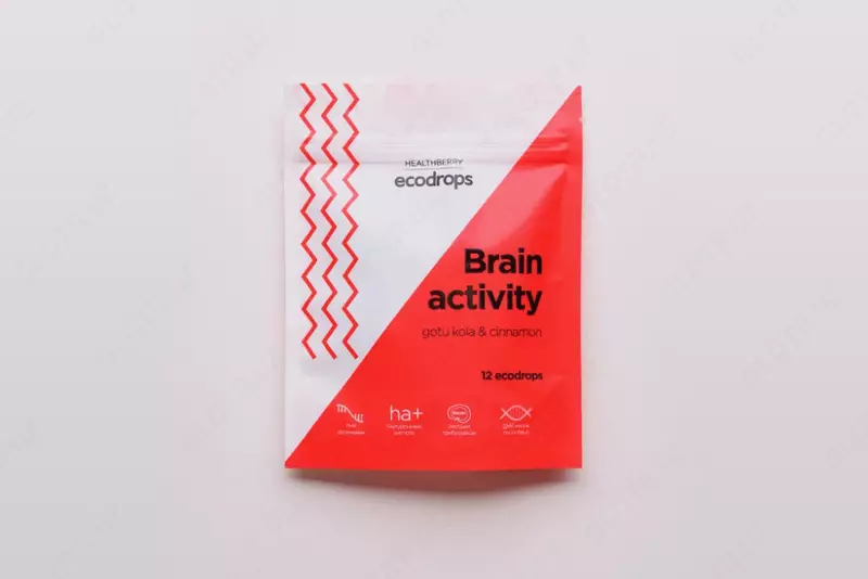 Леденцы для улучшения мозговой деятельности Healthberry Ecodrops Brain Activity  12 шт.