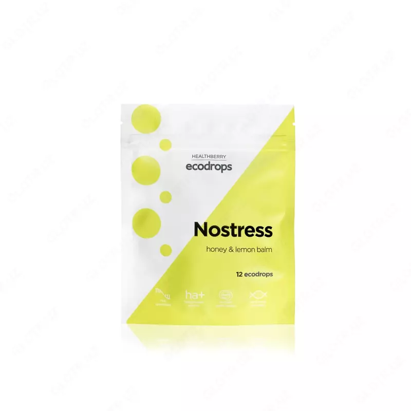  Леденцы с успокаивающим действием Healthberry Ecodrops Nostress 12 шт - 